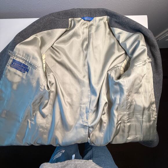 Pendleton Woolen Mills Men’s 42L Gray Virgin Wool Blazer Sport Coat Made in USA - Picture 9 of 16